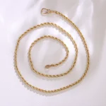 Helix Gold Essence Necklace | 18K Yellow Gold Rope Chain with Lab Diamond Accent Clasp​