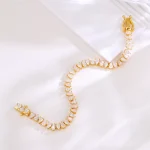 Pear Cut Moissanite Tennis Bracelet Classic Teardrop Strand Style