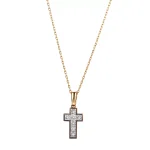 Divine Light Cross Pendant | Princess-Cut Lab Diamond 18K Gold Cruciform Pendant (Pendant Only)