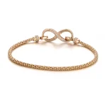 Two-Sided Infinity Buckle Pendant | 18K Gold Infinity Symbol with Lab Diamond & Ruby Sides