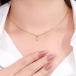 Round Cut Diamond Pendant Necklace Lucky Wulu Gourd Charm Style