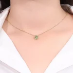 Round Cut Colored Gemstone Pendant Flower Clip-on Charm Style