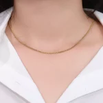 18k Yellow Gold Diamond Necklace Lariat Style Curb Chain
