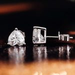 Elegant White Gold Moissanite Heart Earrings