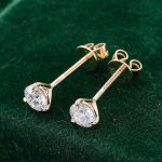 Exquisite Moissanite Round Cut solitaire Stud Earrings