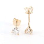 Exquisite Moissanite Round Cut solitaire Stud Earrings