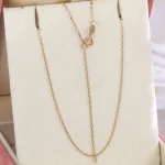 Classic Cable Elegance Necklace | 18K Yellow Gold Delicate Cable Chain
