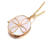 Rabbit & Star Cosmos Pendant | Lab Diamond Stars on 18K Gold over Mother-of-Pearl