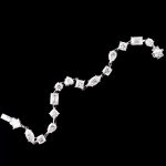 Exquisite White Gold Moissanite Bracelet