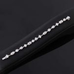 Exquisite White Gold Moissanite Bracelet