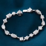 Exquisite White Gold Moissanite Bracelet