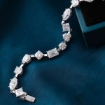 Exquisite White Gold Moissanite Bracelet