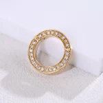 Universal Diamond Clasp | 18K Yellow Gold Convertible Clasp with Full Circle Lab Diamond Pavé