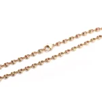 18K Yellow Gold Pig-Nose Chain ​| Interlocked Hoop Lab Gemstone Necklace