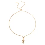 18K Yellow Gold Leopard Majesty Necklace | Lab Diamond-Accented Feline Head on Chain​