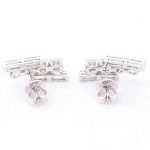 Gorgeous stepped arrangement Moissanite Stud Earrings