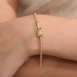Leopard Majesty Bracelet | 18K Yellow Gold Lab Diamond Panther Head Clasp Bracelet