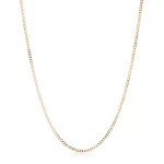 18k Yellow Gold Diamond Necklace Lariat Style Curb Chain