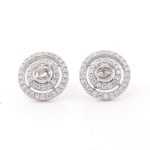 Ethereal Circle Halo Stud Earrings