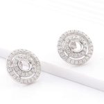 Ethereal Circle Halo Stud Earrings