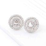 Ethereal Circle Halo Stud Earrings