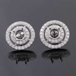 Ethereal Circle Halo Stud Earrings