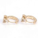 Leaf-Shaped Marquise Moissanite Hoop Earrings