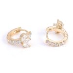 Leaf-Shaped Marquise Moissanite Hoop Earrings