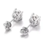 Solo Shine Stud Earrings | Lab Diamond Earrings in 18K White Gold