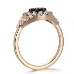 Vintage Round Blue Moissanite Ring with Icy Blue Halo