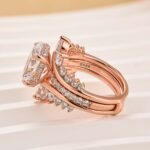 S925 Exclusive 4.0Ct/5.0Ct Oval Cut Wedding Ring Set Travel Ring With Jacket Wedding Band - Image 15