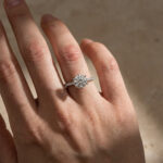 S925 Moissanite 2.0Ct Round Cut 6 Prong Promise Rings For Women - Image 3