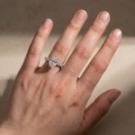 S925 Moissanite 4.0Ct Oval Cut Hidden Halo Engagement Ring - Image 3