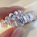 S925 Eternity Sona Simulated Diamond Women's Wedding Band for Gifts - Image 6
