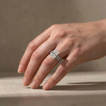 S925 Moissanite 4.5 Ct Radiant Cut White Gold Wedding Ring For Women - Image 2