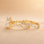 S925 2PC Wedding Ring Set 4.5Ct Oval Cut Engagement Ring With Marquise Cut Full Wedding Band - Image 8