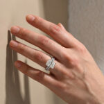 S925 Moissanite 4.5 Ct Radiant Cut White Gold Wedding Ring For Women - Image 3