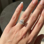 S925 2PC Wedding Ring Set 4.5Ct Oval Cut Engagement Ring With Marquise Cut Full Wedding Band - Image 4