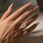 S925 2PC Wedding Ring Set 4.5Ct Oval Cut Engagement Ring With Marquise Cut Full Wedding Band - Image 5