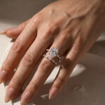 S925 2PC Wedding Ring Set 4.5Ct Oval Cut Engagement Ring With Marquise Cut Full Wedding Band - Image 13