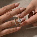S925 2PC Wedding Ring Set 4.5Ct Oval Cut Engagement Ring With Marquise Cut Full Wedding Band - Image 6
