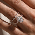 S925 2PC Wedding Ring Set 4.5Ct Oval Cut Engagement Ring With Marquise Cut Full Wedding Band - Image 9