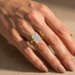 S925 7.0Ct Radiant Cut Wide Band Engagement Ring For Woman - Image 2