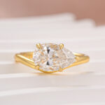 2.5Ct East-West Pear Cut Moissanite Ring in S925 Sterling Silver - Image 3