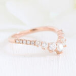 S925 Stunning Chic Thin V Shaped Stacking Wedding Band In Sterling Silver - Image 12