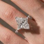 S925 4.0Ct Marquise Cut Side Stone Engagement Ring For Woman