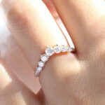 S925 Stunning Chic Thin V Shaped Stacking Wedding Band In Sterling Silver - Image 9