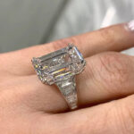 S925 Luxury Big Emerald Cut Engagement Ring In Sterling Silver - Image 3
