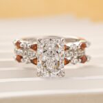 S925 3.5Ct Radiant Cut Enhancer Wedding Ring Set With Blue & White Stone Engagement Ring - Image 3