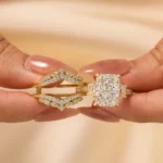 S925 5.0Ct Radiant Cut Three Stone Wedding Ring For Her With Insert Ring - Image 2